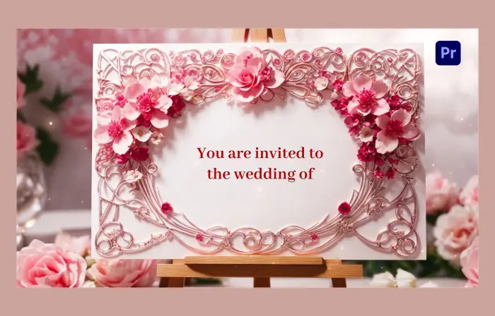 Stunning 3D Floral Embroidery Wedding Invitation Slideshow